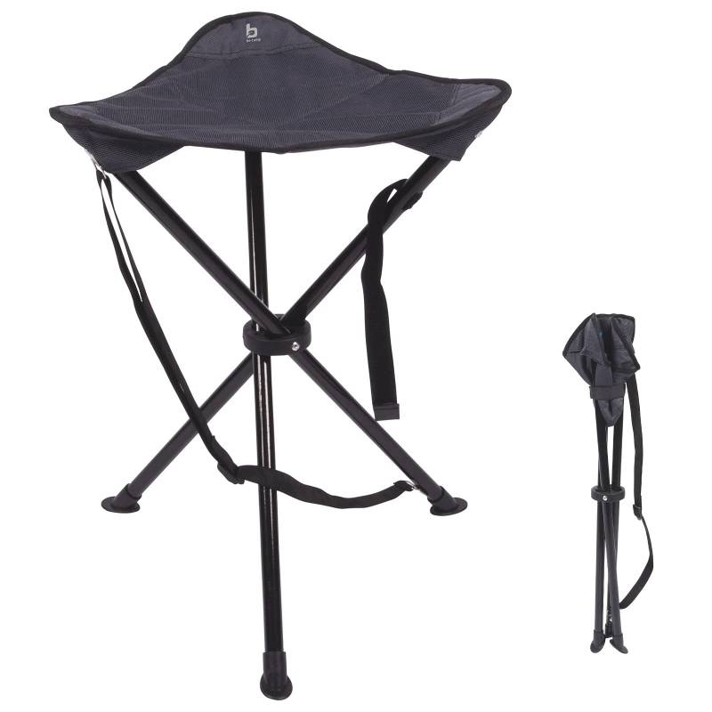 Bo-Camp Dreibein Hocker XL Falthocker Camping 3-Bein Hoch Angeln Stahl 100 kg von Bo-Camp