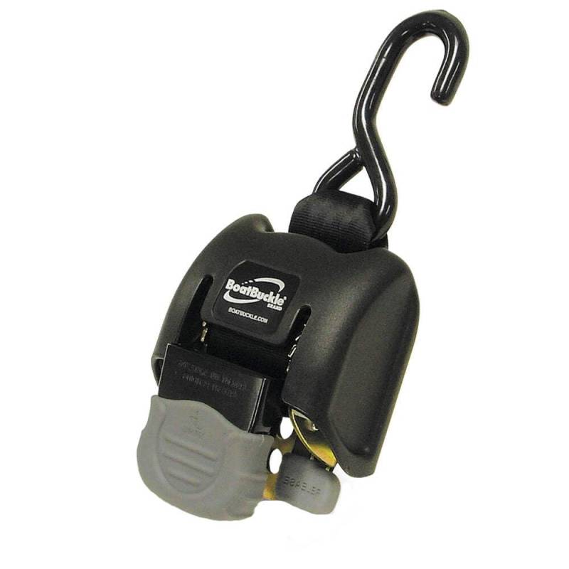 BOATBUCKLE G2 Einziehbarer Laderiemen, 2"-43", schwarz, Polypropylen, Paar von BoatBuckle