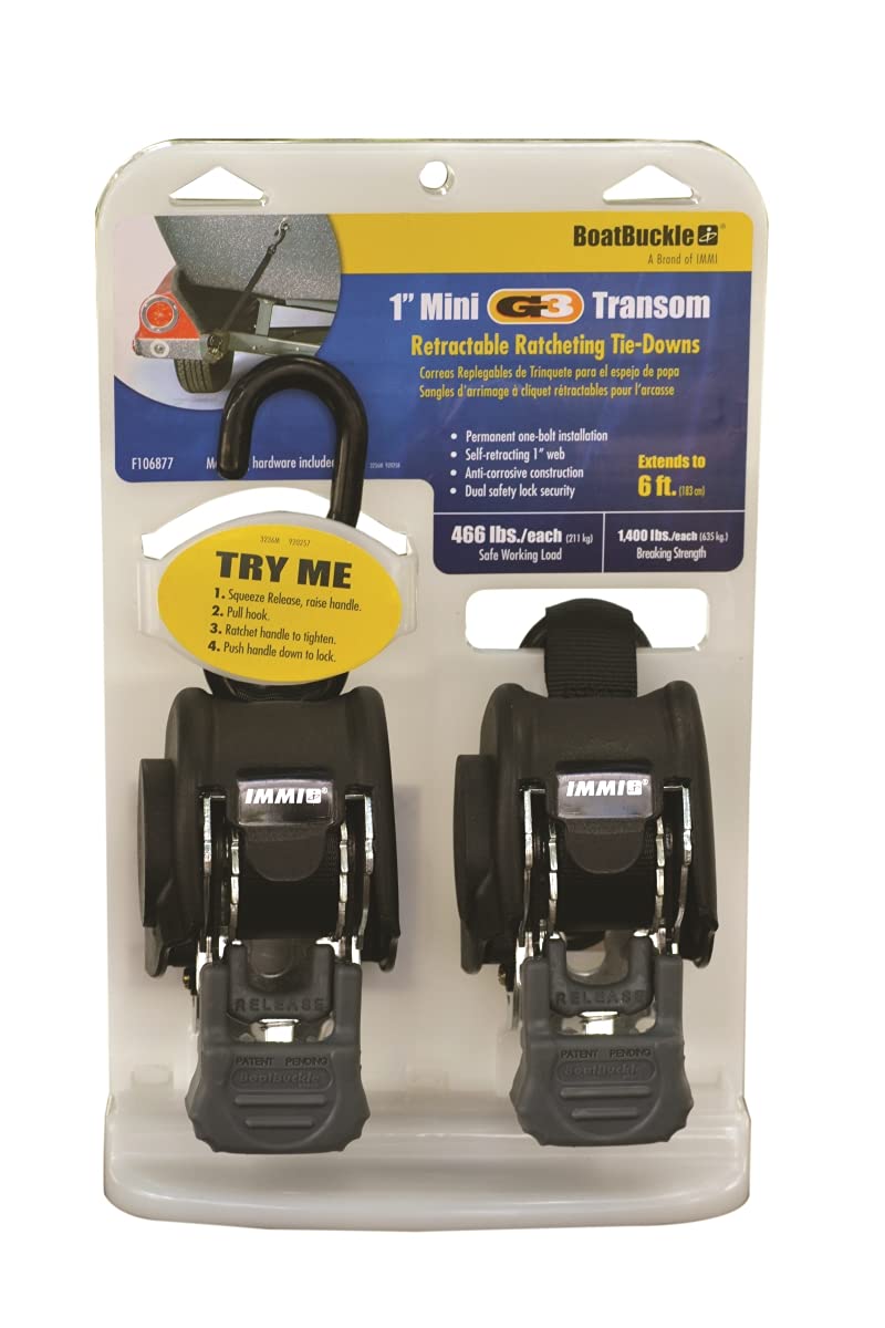 BOATBUCKLE Mini G3 einziehbarer Heckspanngurt BOATBUCKLE Mini G3 einziehbarer Heckspanngurt von BoatBuckle