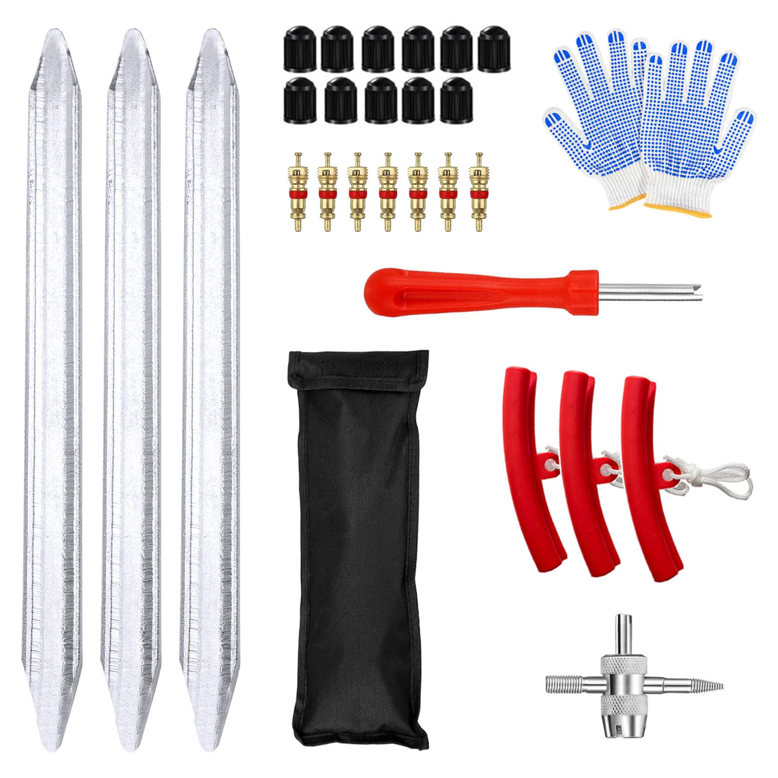 Bocguy 28pcs Montiereisen, Reifenmontiergerät, Reifenheber Reifen Montiereisen Montierhebel Werkzeug, Reifenwechsel Set für Motorrad Fahrrad Bocguy 28pcs Montiereisen, Reifenmontiergerät, Reifenheber Reifen Montiereisen Montierhebel Werkzeug, Reifenwechsel Set für Motorrad Fahrrad von Bocguy