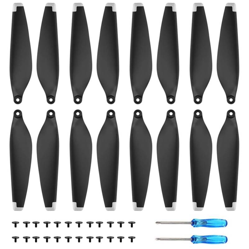 Bocguy Mini 3/4 Pro Propeller, 16 Stück Low-Noise & Quick-Release Ersatz-Zubehör für DJI Mini 3/4 Pro Drohne (Silber) von Bocguy