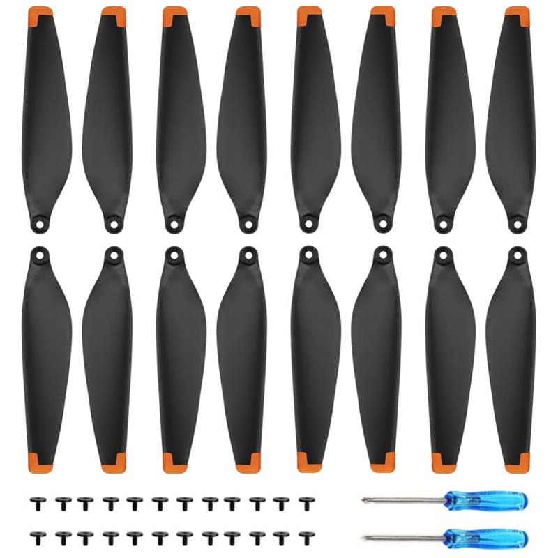 Bocguy Mini 3 Pro Propeller/Mini 4 Pro Propeller, 16 Pcs Propeller für Drohne DJI Mini 3 Pro/DJI Mini 4 Pro Propeller, Low-Noise & Quick-Release, DJI Mini 3 Pro Zubehör für Drohnenersatz (Orange) von Bocguy