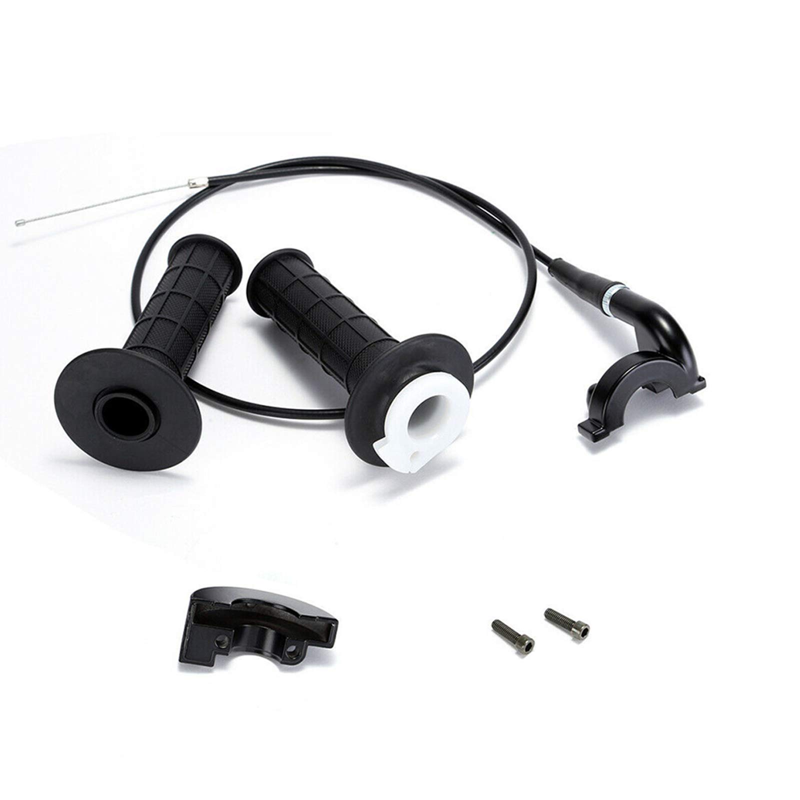 Gasgriff Set, Lenker Gasgriff, Gasgriff Bremshebel Gaszug Set, 7/8 Zoll Lenker Handgriffe Quick Turn Twist Gasgriff Kabel Kit Für 50-250CC ATV Quad Pit Dirt Bike, Schwarz Gasgriff Set, Lenker Gasgriff, Gasgriff Bremshebel Gaszug Set, 7/8 Zoll Lenker Handgriffe Quick Turn Twist Gasgriff Kabel Kit Für 50-250CC ATV Quad Pit Dirt Bike, Schwarz von Bogoro