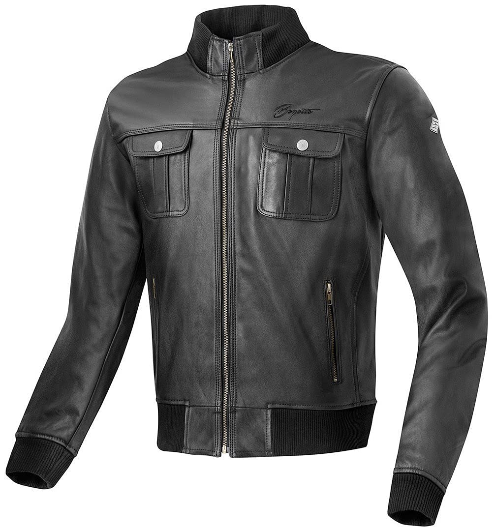 Bogotto Brooklyn Motorrad Lederjacke, schwarz, 50 Bogotto Brooklyn Motorrad Lederjacke, schwarz, 50 von Bogotto
