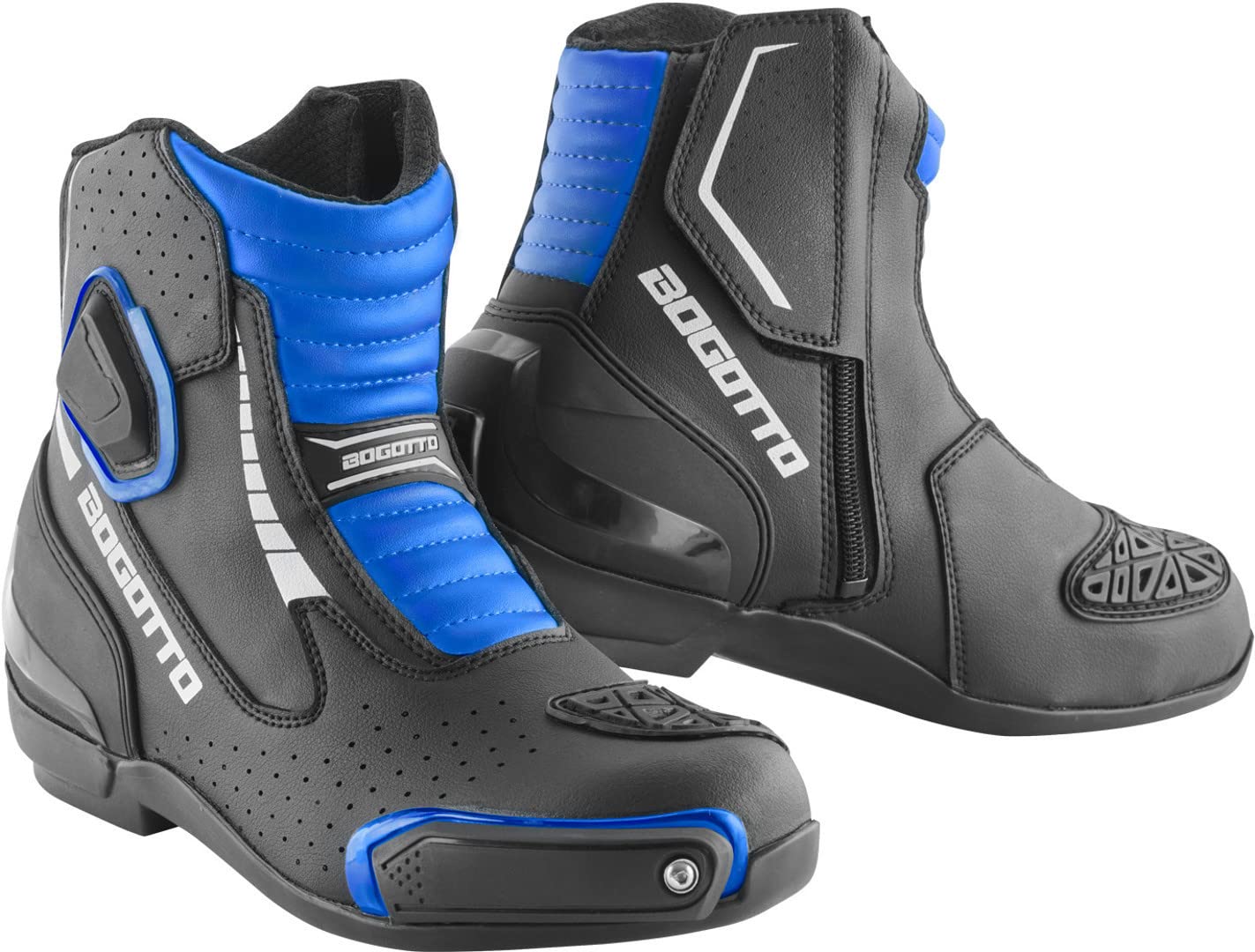 Bogotto Cartagena perforierte Motorrad Stiefel, schwarz/blau, 43 Bogotto Cartagena perforierte Motorrad Stiefel, schwarz/blau, 43 von Bogotto