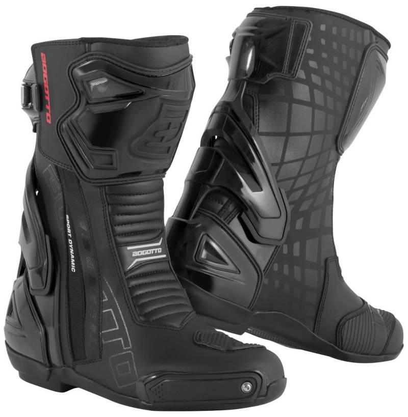 Bogotto Donington Motorrad Stiefel, schwarz, 40 von Bogotto