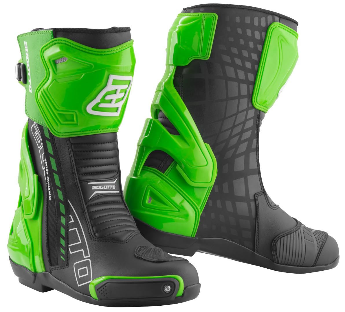 Bogotto Donington Motorrad Stiefel, schwarz/grün, 44 Bogotto Donington Motorrad Stiefel, schwarz/grün, 44 von Bogotto
