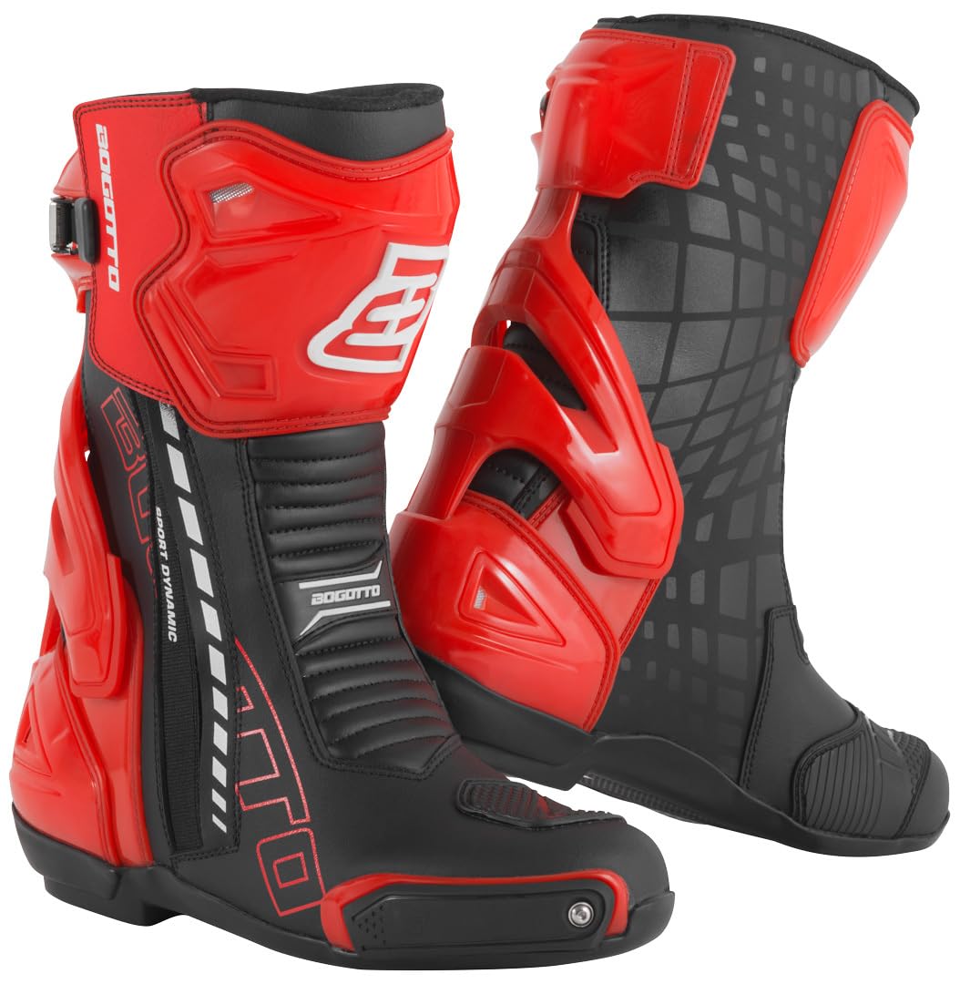 Bogotto Donington Motorrad Stiefel, schwarz/rot, 42 Bogotto Donington Motorrad Stiefel, schwarz/rot, 42 von Bogotto