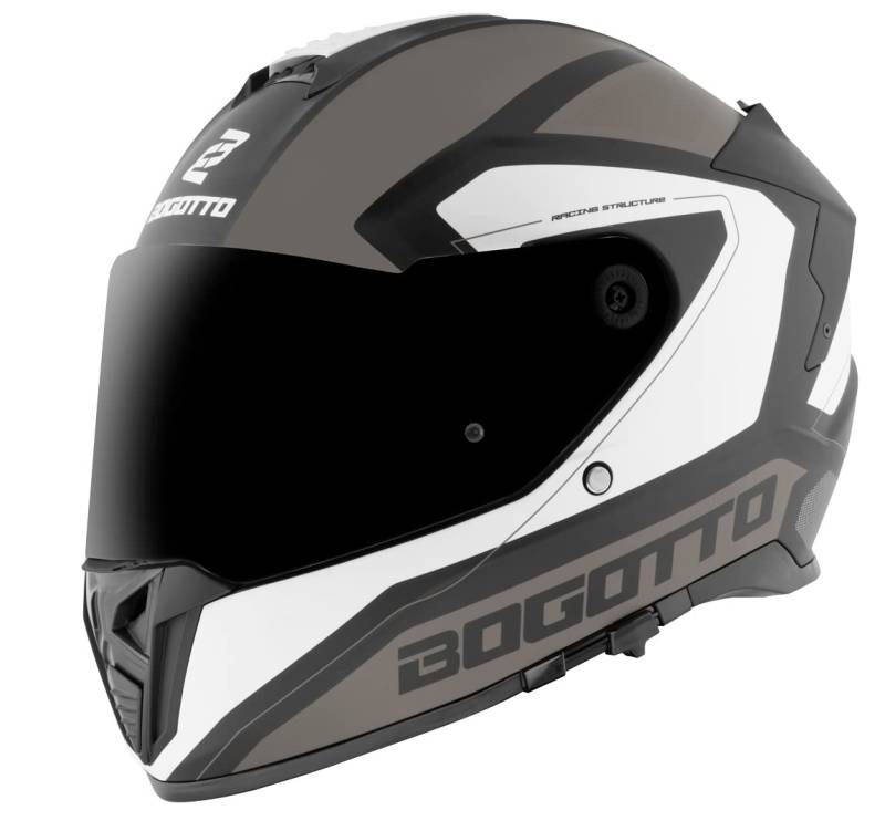 Bogotto FF122 BGT Helm, grau/weiß, M von Bogotto