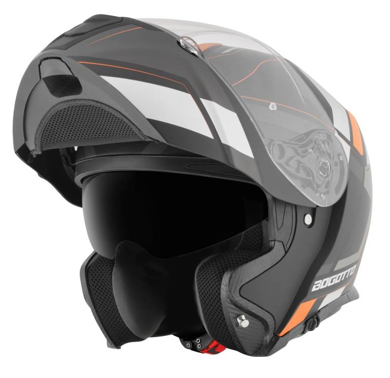Bogotto FF403 Murata Klapphelm, orange/schwarz, L (59/60) von Bogotto