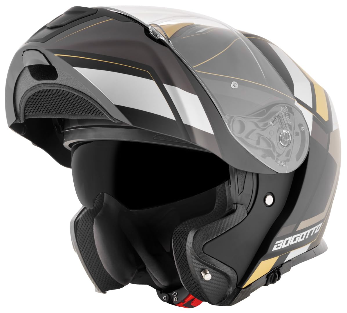 Bogotto FF403 Murata Klapphelm, schwarz/Gold, XS (53/54) von Bogotto