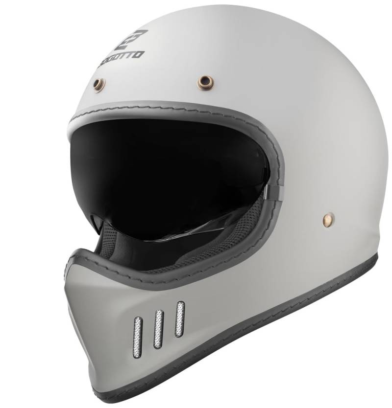Bogotto FF980 Caferacer Cross Helm, grau matt, S von Bogotto