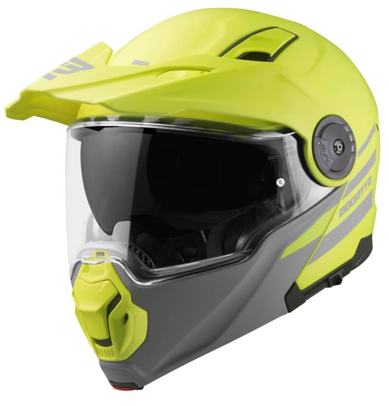 Bogotto FG-102 Duo Fiberglas Klapphelm, gelb matt, XL von Bogotto
