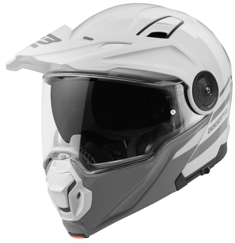 Bogotto FG-102 Duo Fiberglas Klapphelm, weiß, M von Bogotto