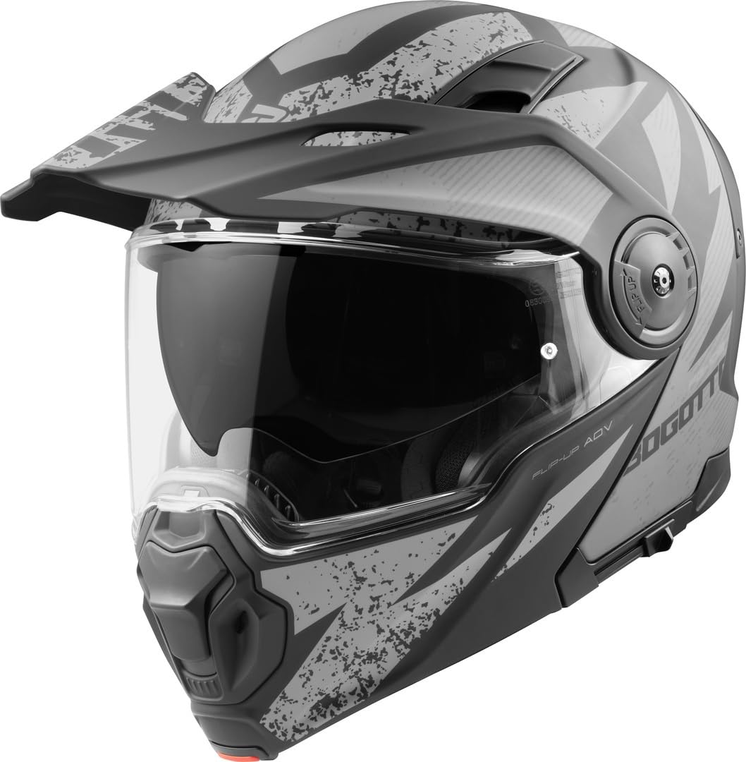 Bogotto FG-102 Safari Fiberglas Enduro Klapphelm, schwarz matt/grau, XL Bogotto FG-102 Safari Fiberglas Enduro Klapphelm, schwarz matt/grau, XL von Bogotto