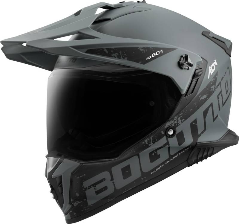 Bogotto FG-601 Duo Fiberglas Enduro Helm, anthrazit matt, XL von Bogotto