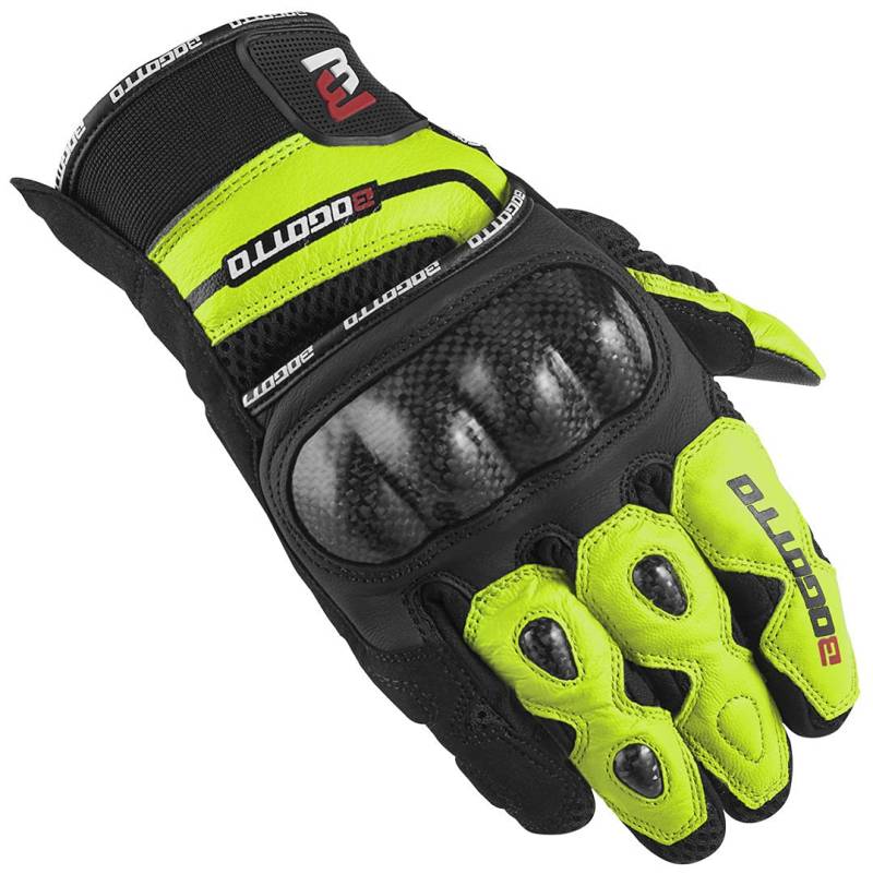 Bogotto Flint Motorradhandschuhe, schwarz/gelb, M von Bogotto