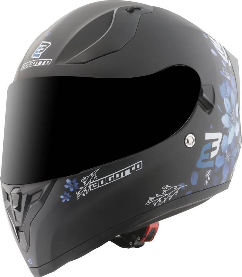 Bogotto H128 Fiori Helm, schwarz/blau, XS von Bogotto