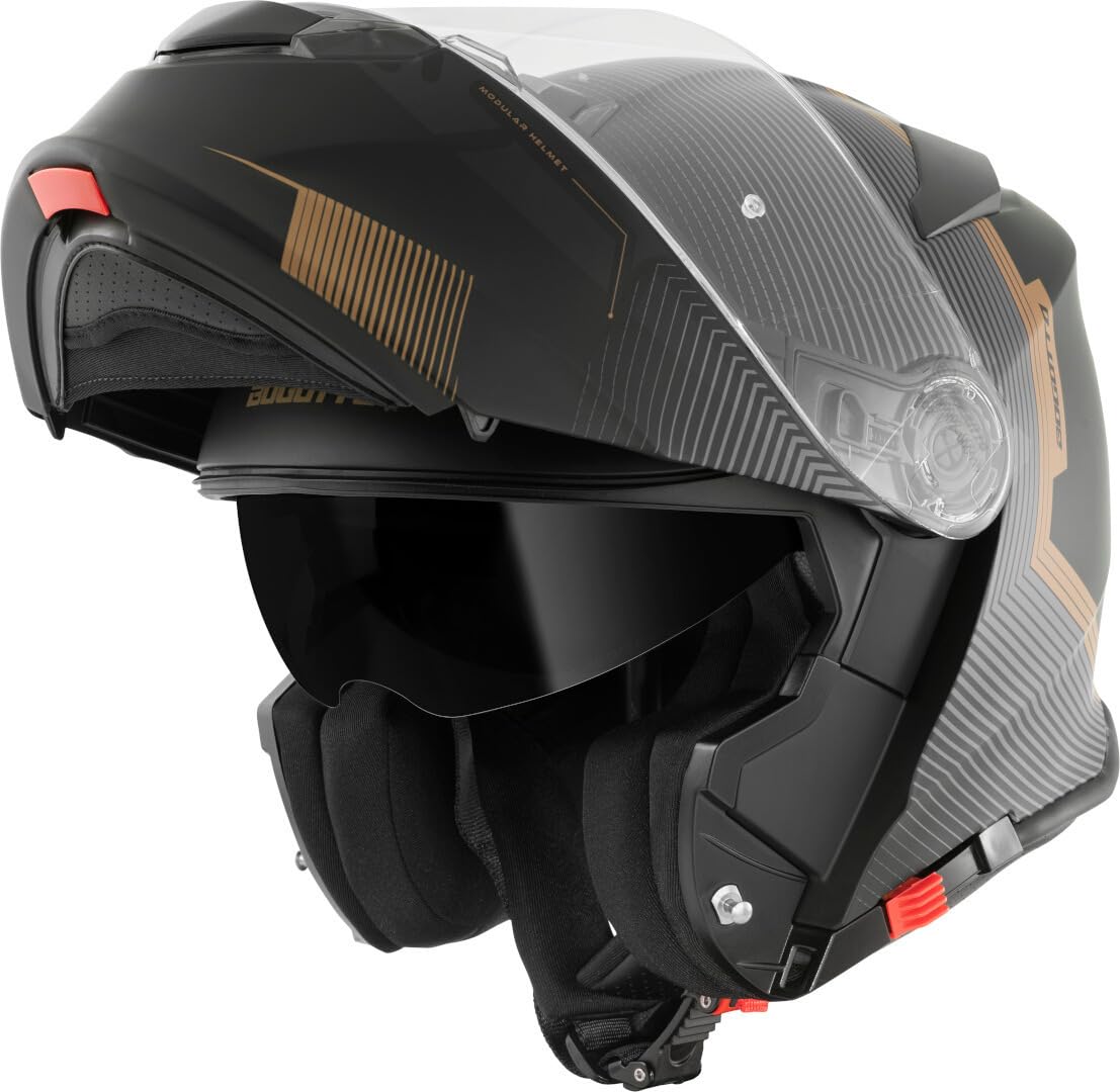 Bogotto H271 Wayke Klapphelm, schwarz matt/braun, L Bogotto H271 Wayke Klapphelm, schwarz matt/braun, L von Bogotto