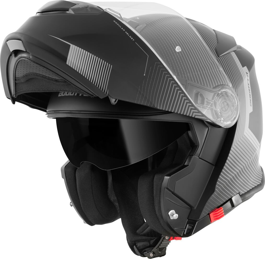 Bogotto H271 Wayke Klapphelm, schwarz matt/grau, XL Bogotto H271 Wayke Klapphelm, schwarz matt/grau, XL von Bogotto