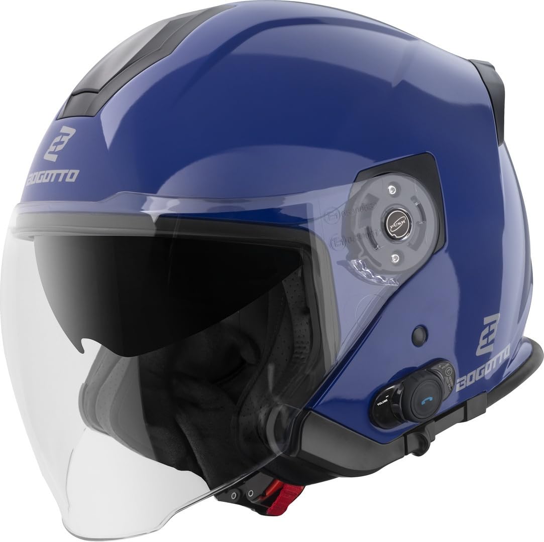 Bogotto H586 BT Solid Bluetooth Jethelm, blau, XL Bogotto H586 BT Solid Bluetooth Jethelm, blau, XL von Bogotto