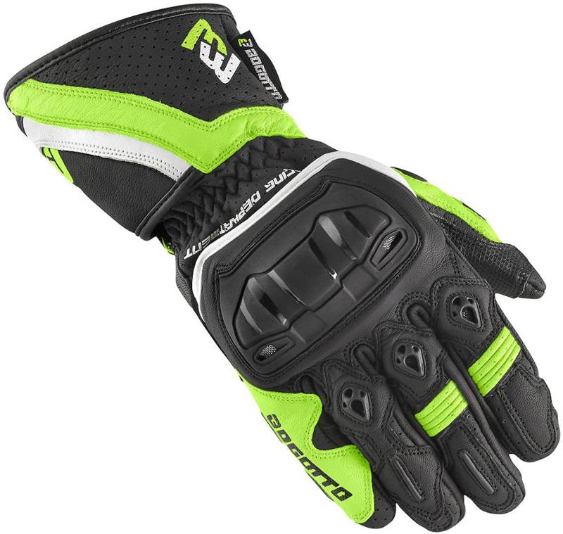 Bogotto Losail Motorradhandschuhe, schwarz/weiß/gelb, XL von Bogotto