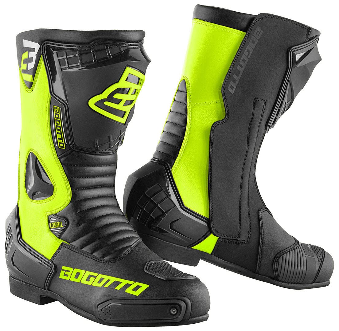 Bogotto Losail Motorradstiefel, schwarz/neon-gelb, 40 Bogotto Losail Motorradstiefel, schwarz/neon-gelb, 40 von Bogotto