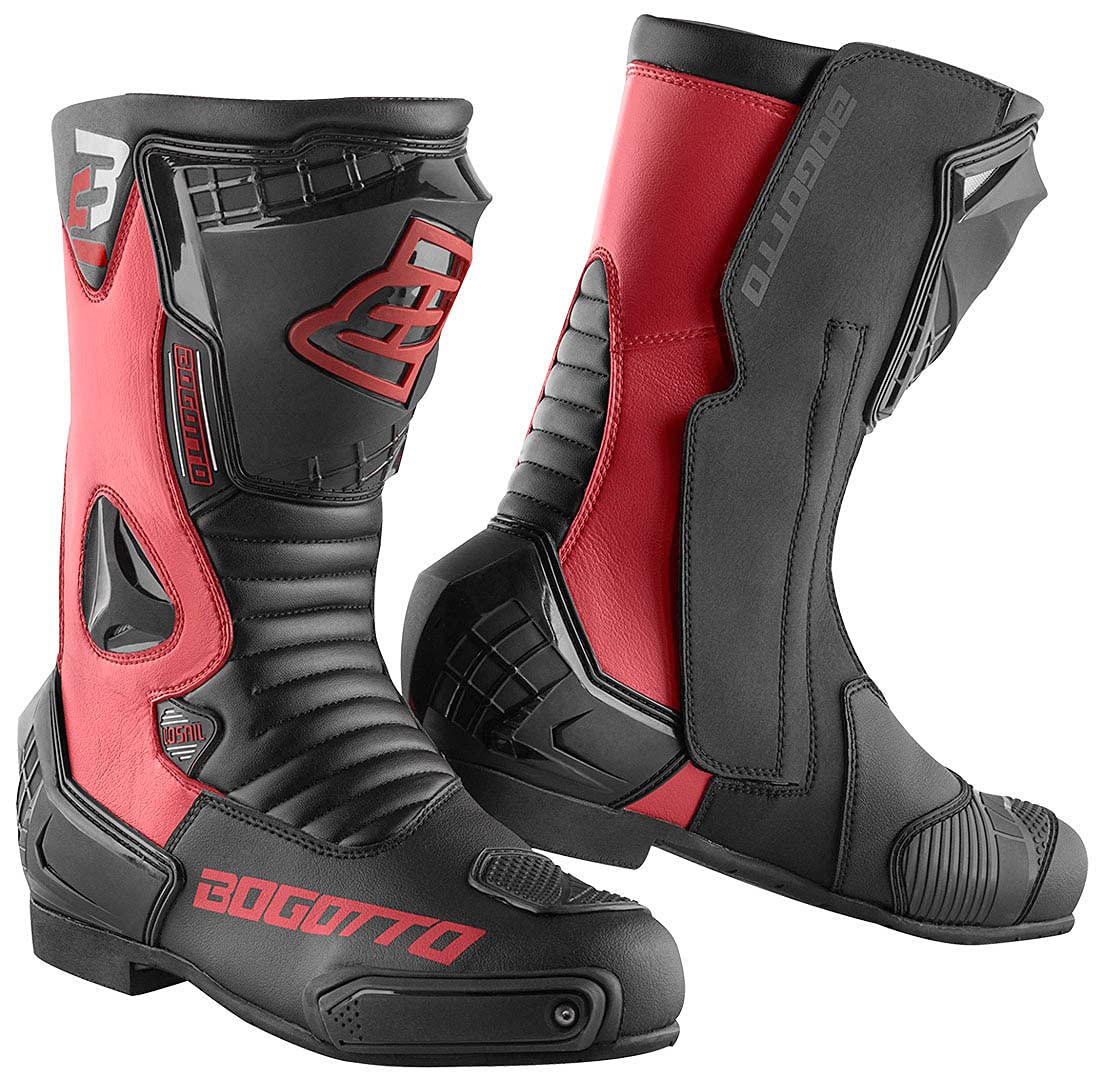 Bogotto Losail Motorradstiefel, schwarz/rot, 46 Bogotto Losail Motorradstiefel, schwarz/rot, 46 von Bogotto