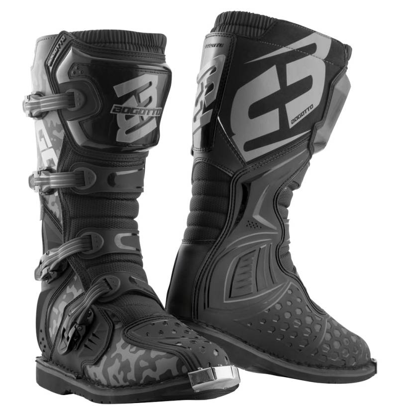 Bogotto MX-3 Camo Motocross Stiefel, grau/schwarz, 45 von Bogotto