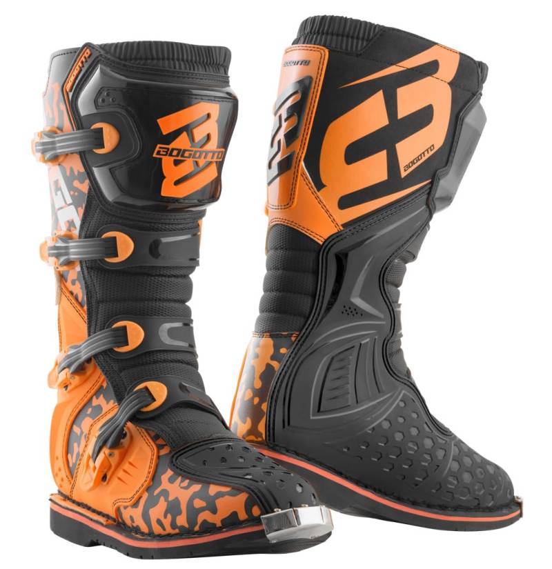 Bogotto MX-3 Camo Motocross Stiefel, orange/schwarz, 44 von Bogotto