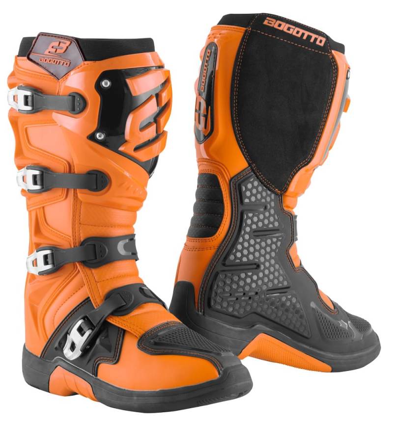Bogotto MX-6 Motocross Stiefel, orange/schwarz, 44 von Bogotto