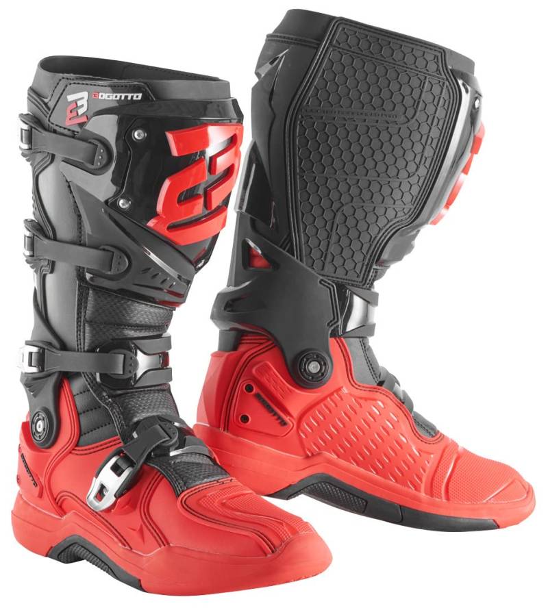 Bogotto MX-7 G Motocross Stiefel, rot/schwarz, 43 von Bogotto