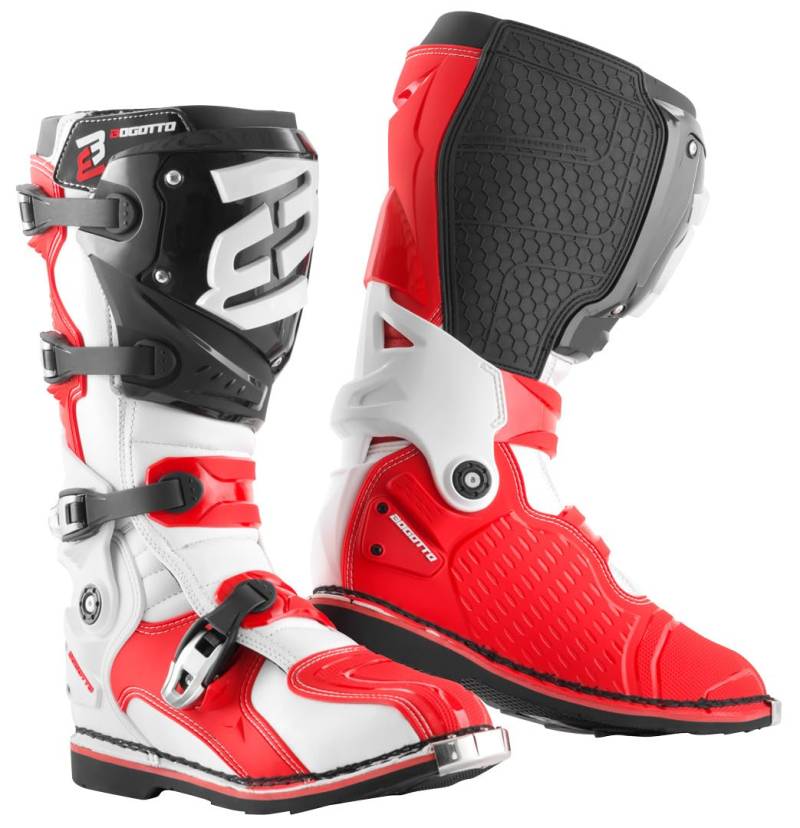 Bogotto MX-7 S Motocross Stiefel, rot/schwarz/weiß, 42 von Bogotto