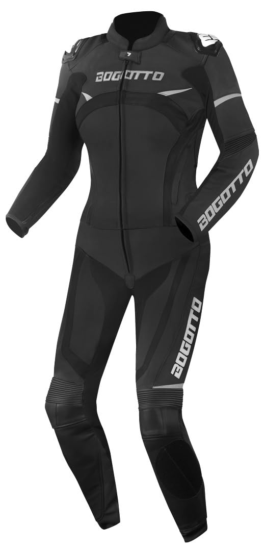 Bogotto Misano 2-Teiler Damen Motorrad Lederkombi, schwarz/grau, 34 Bogotto Misano 2-Teiler Damen Motorrad Lederkombi, schwarz/grau, 34 von Bogotto