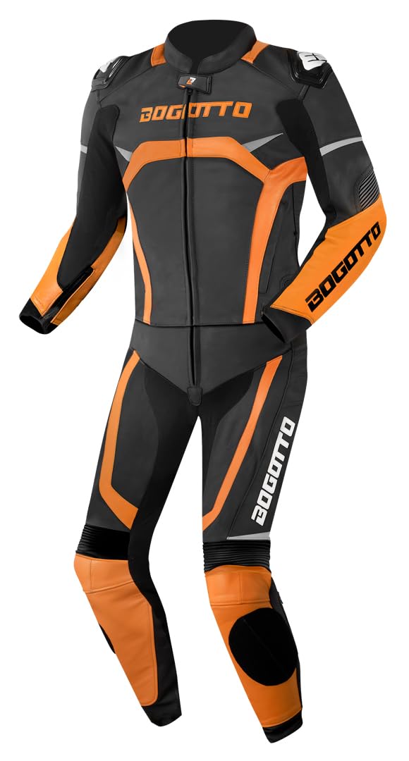 Bogotto Misano 2-Teiler Motorrad Lederkombi, schwarz/orange, 50 Bogotto Misano 2-Teiler Motorrad Lederkombi, schwarz/orange, 50 von Bogotto