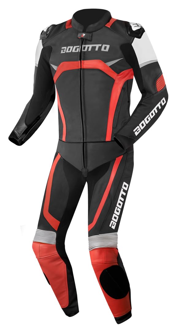 Bogotto Misano 2-Teiler Motorrad Lederkombi, schwarz/rot, 48 Bogotto Misano 2-Teiler Motorrad Lederkombi, schwarz/rot, 48 von Bogotto