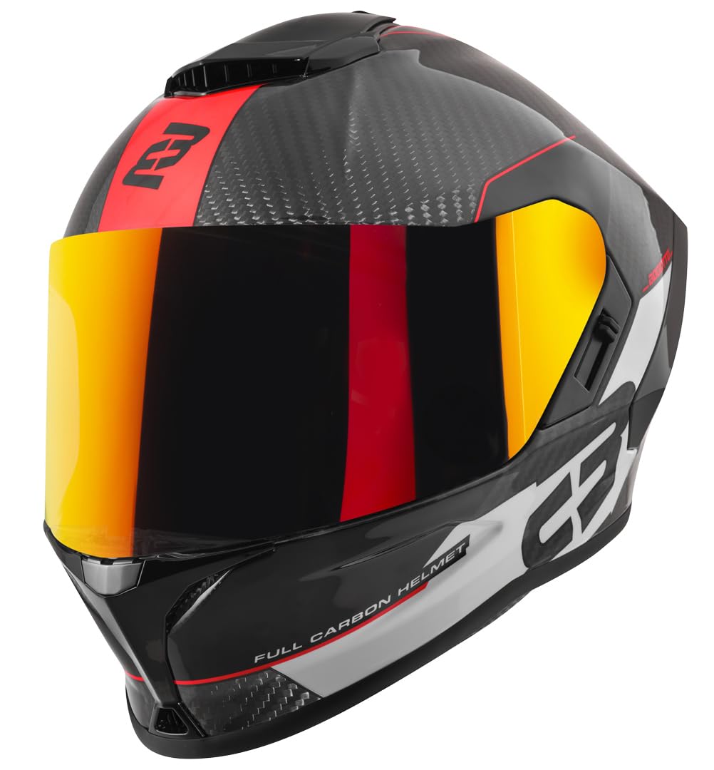 Bogotto Phantom Combo Carbon Helm, schwarz/rot/weiß, XL Bogotto Phantom Combo Carbon Helm, schwarz/rot/weiß, XL von Bogotto