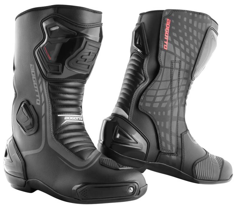 Bogotto Race-X Motorrad Stiefel, schwarz, 47 von Bogotto