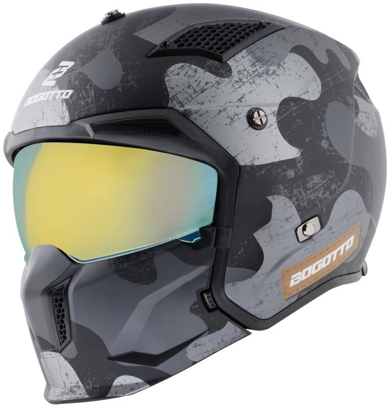 Bogotto Radic Camo 22.06 Helm, schwarz/matt, M von Bogotto