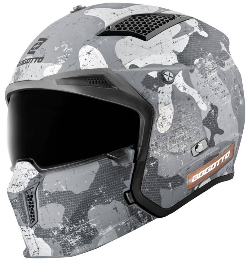 Bogotto Radic Camo 22.06 Helm, weiß matt, S von Bogotto