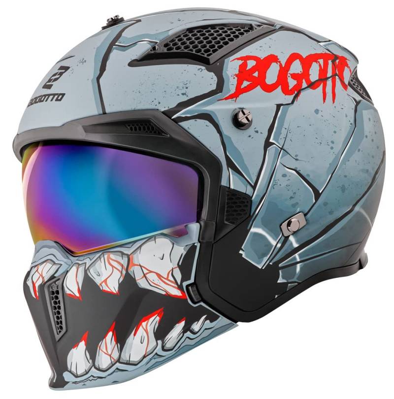 Bogotto Radic Onix Helm, grau/schwarz, S von Bogotto