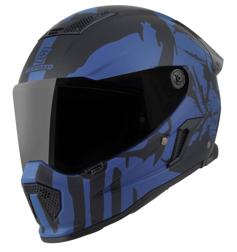 Bogotto Rapto Demon Helm, blau matt, M von Bogotto