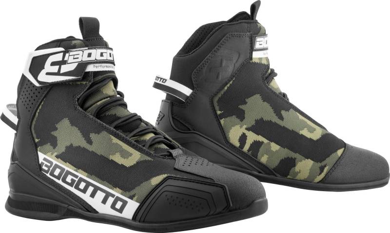 Bogotto Tokyo Camo perforierte Motorrad Schuhe, camouflage, 46 von Bogotto