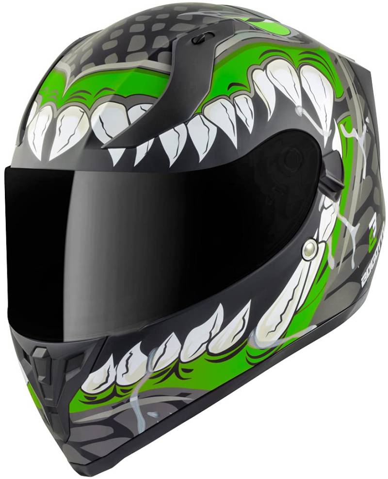 Bogotto V128 Naga Helm, schwarz matt/grün, XL von Bogotto