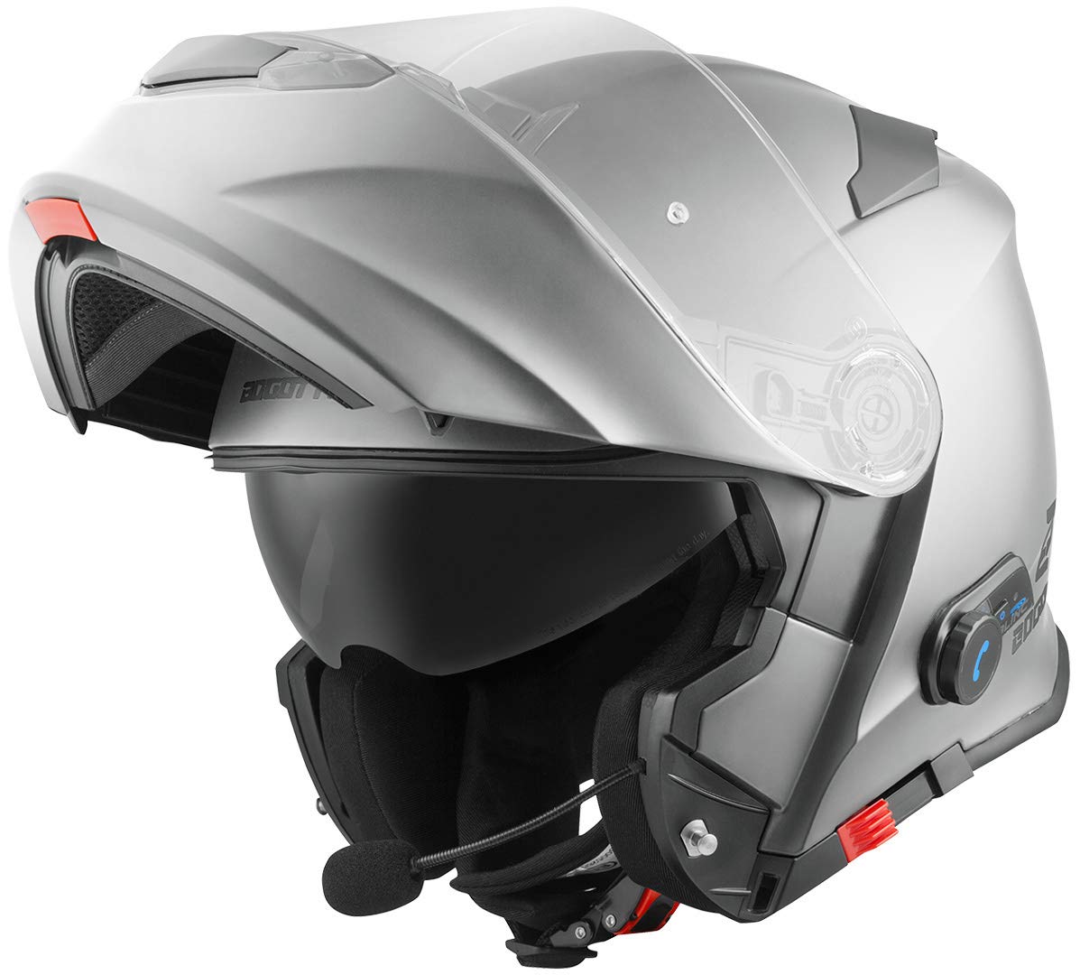 Bogotto V271 BT Bluetooth Klapphelm, Silber, XS Bogotto V271 BT Bluetooth Klapphelm, Silber, XS von Bogotto