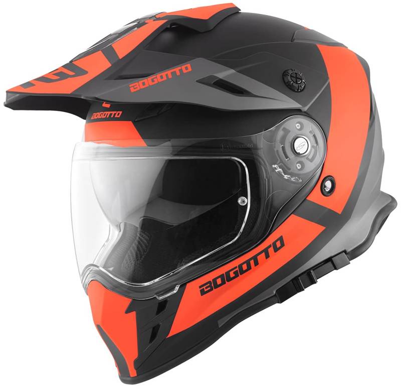 Bogotto V331 Pro Tour Endurohelm, orange, XS von Bogotto