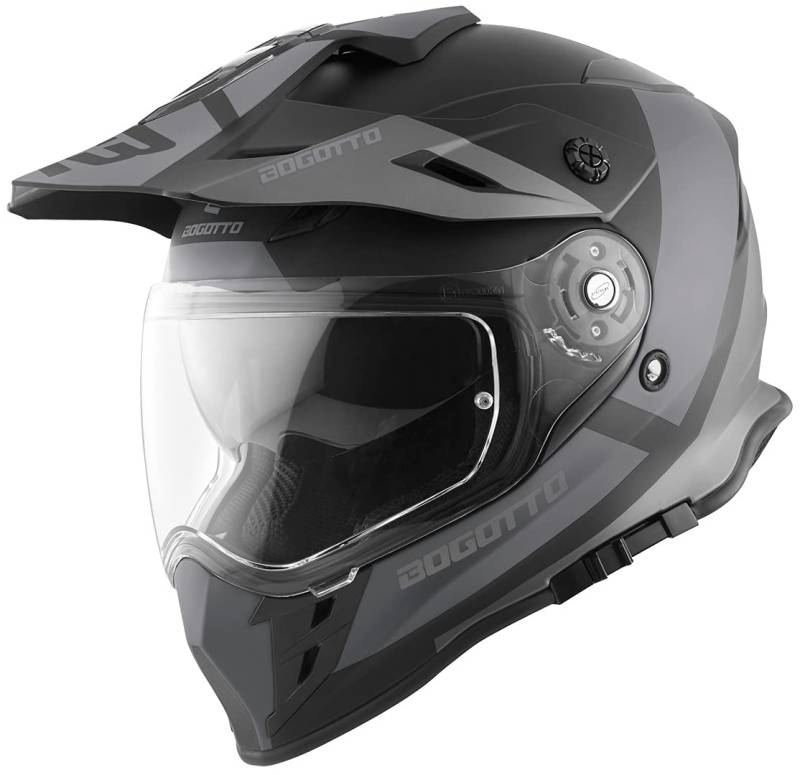 Bogotto V331 Pro Tour Endurohelm, schwarz/grau, XS von Bogotto