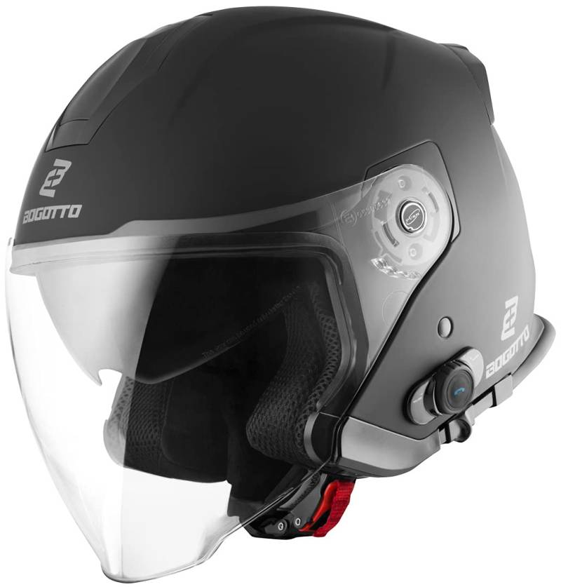 Bogotto V586 BT Bluetooth Jethelm, schwarz matt, XS von Bogotto