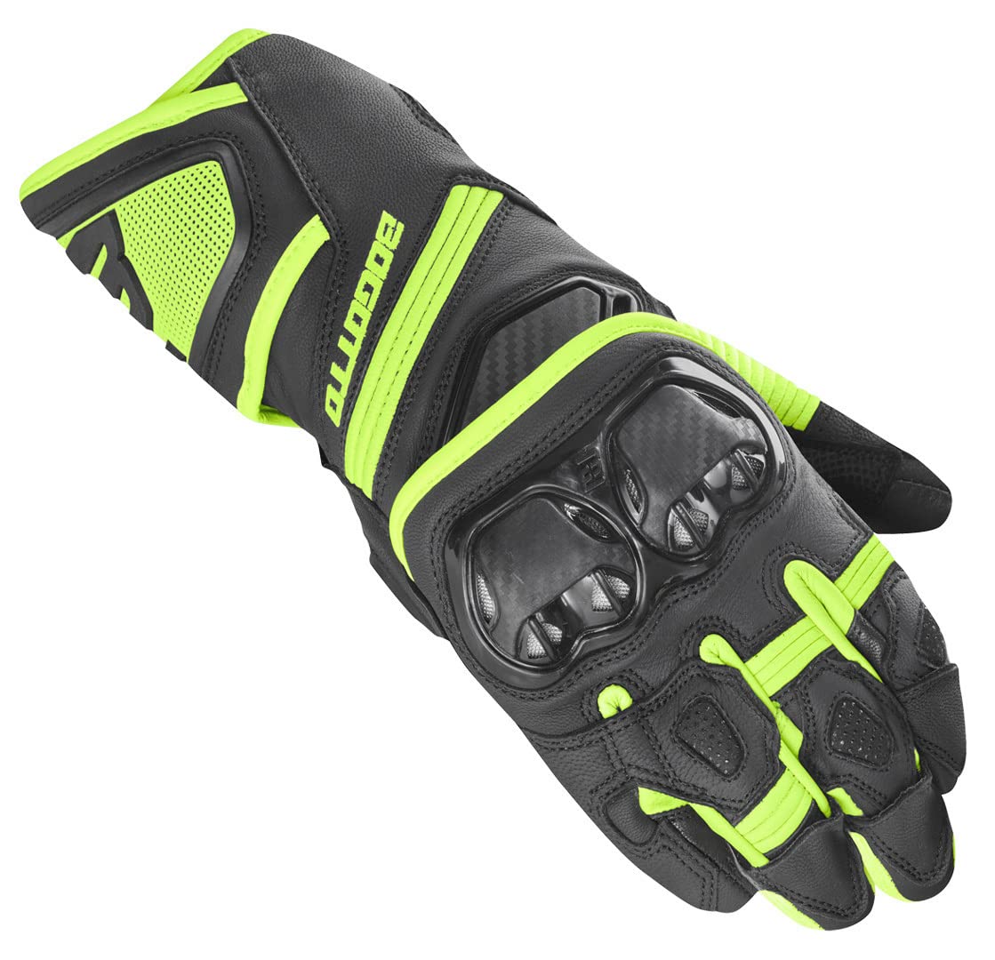 Bogotto Veloce Motorradhandschuhe, schwarz/neon, 2XL Bogotto Veloce Motorradhandschuhe, schwarz/neon, 2XL von Bogotto