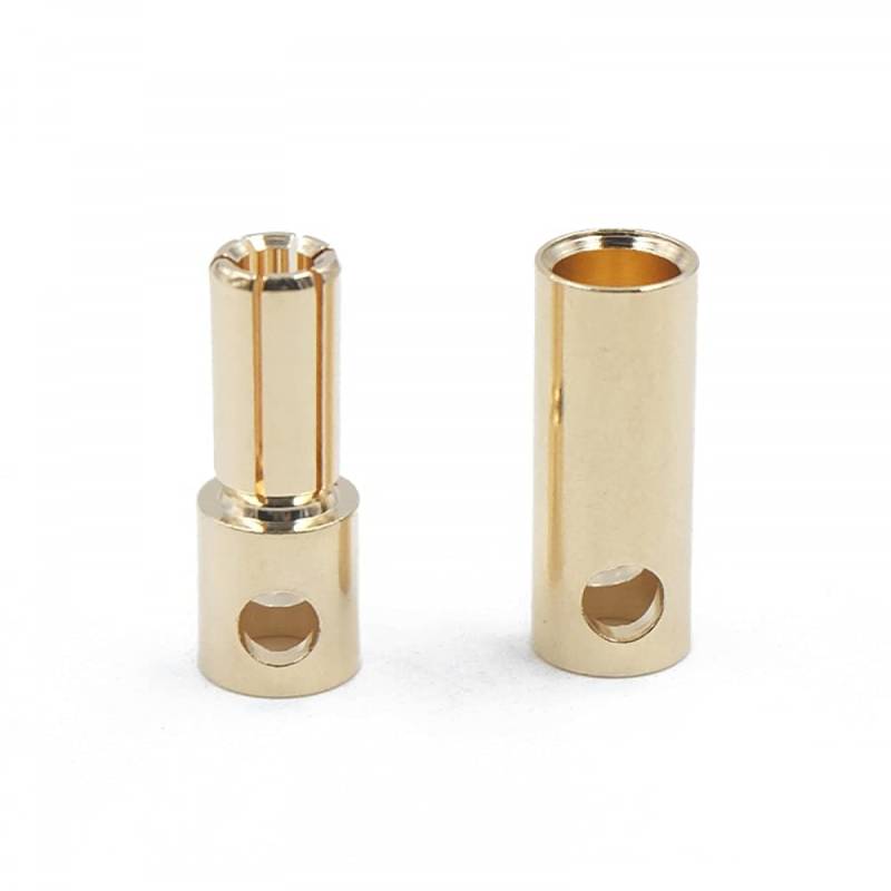 Boladge 10 Paar Vergoldete 5.0mm 5mm Bullet Männlich und Buchse Bananenstecker Rundstecker für RC Batterie ESC Motor von Boladge